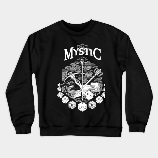 RPG Class Series: Mystic - White Version Crewneck Sweatshirt by Milmino